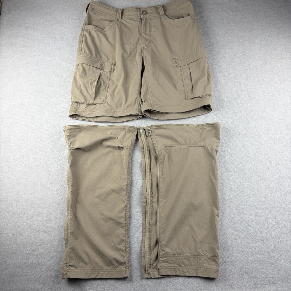 REI Co-op Men's Convertible Cargo Hiking Pants Zip Off Khaki 34x30